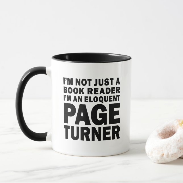 Taza Eloquent Page Turner Bookish Fave (Con donut)