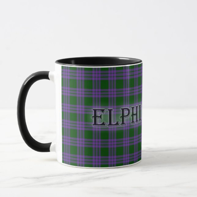 Taza Elphinstone Tartán con el apellido (Izquierda)