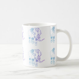 Taza embellecida Dos-Tono del elefante