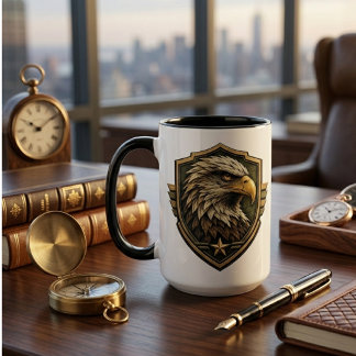 Taza Emblema de águila militar crestada