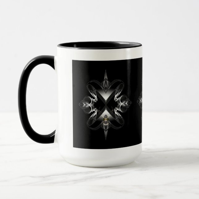Taza Emblema de Akcenought en negro por Xzendor7 (Izquierda)
