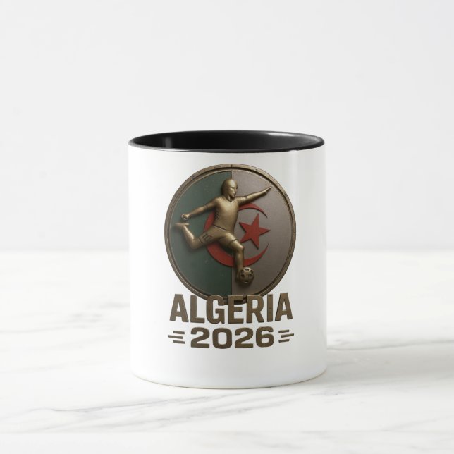 Taza Emblema de Fútbol de Argelia 2026 (Centro)