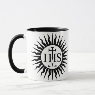Taza Emblema de la Compañía de Jesús Monograma