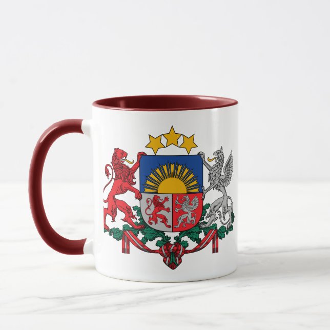 Taza emblema de Letonia (Izquierda)