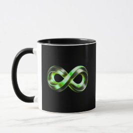 Taza Emblema de núcleo infinito | Diseño abstracto de l