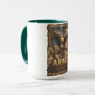 Taza Emblema del Ejército con Bandera y Águila