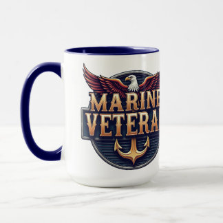 Taza Emblema del logotipo de VetGearHQ.com Veterano del