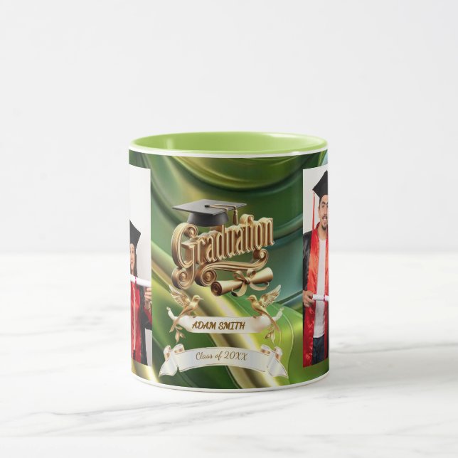 Taza "Emerald Excellence: Oro y Verde Edición 2026" (Centro)