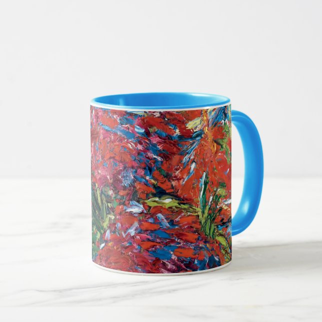 Taza Emil Nolde Red Flowers Expressionism Bella Artes (Anverso derecho)