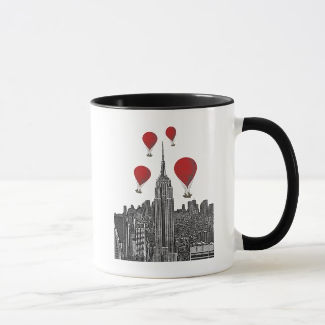 Taza Empire State Building y Red Hot Air Balloons (Derecha)