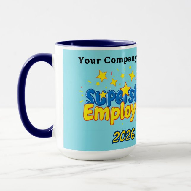 Taza Empleado Superestrella de Poder Estratégico Mérito (Izquierda)