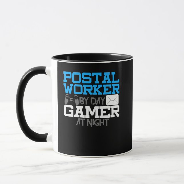 Taza Empleador Postal Mailman Mail Carrier Gamer Gaming (Izquierda)