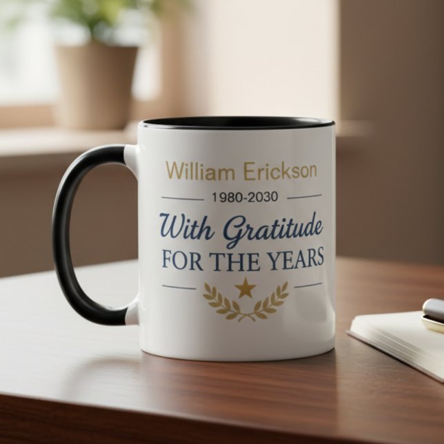 Taza Employee Retirement Celebration (Employee retirement coffee mug)