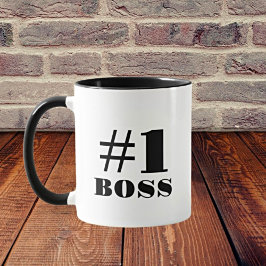 Taza Empoderando la cita del jefe #1 - Negro brillante