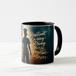 Taza Empoderar sus mañanas: Mug de "fuerza y gracia"