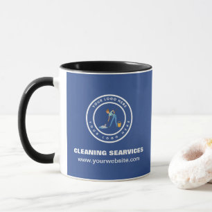 Taza Empresa de limpieza   Servicio de limpieza con log