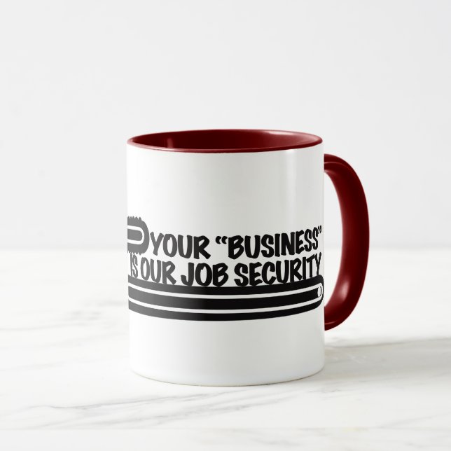 Taza Empresa divertida de fontanería, construcción (Anverso derecho)