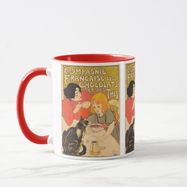 Taza Empresa francesa de chocolate y té, Art Nouveau (Izquierda)