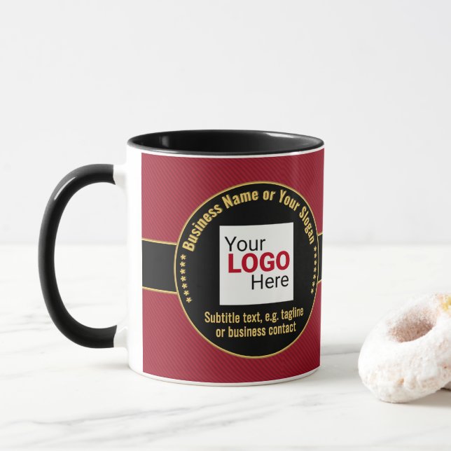 Taza Empresario, empresario, jefe: rojo inteligente y n (Con donut)
