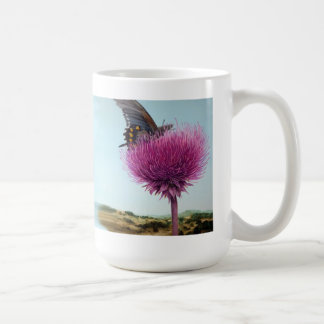 Taza en blanco del cardo (puesta su Info en ella)