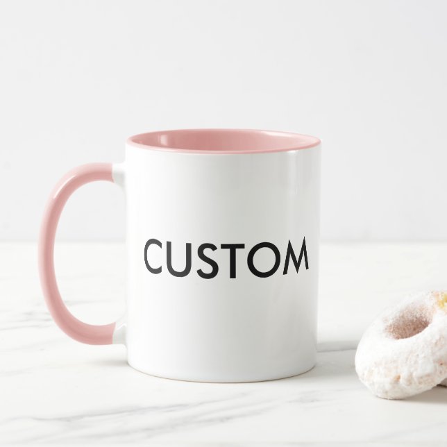 Taza en Blanco para Combo Personalizado - Labio y  (Con donut)