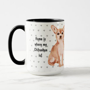 Taza En Casa Es Donde Mi Chihuahua Es Mi Papá Noel Perr