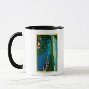 Taza En el borde de la impulsión del mundo en San
