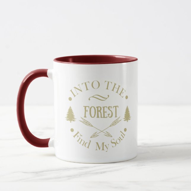 Taza En el bosque encontrar a mi alma amante del sender (Izquierda)