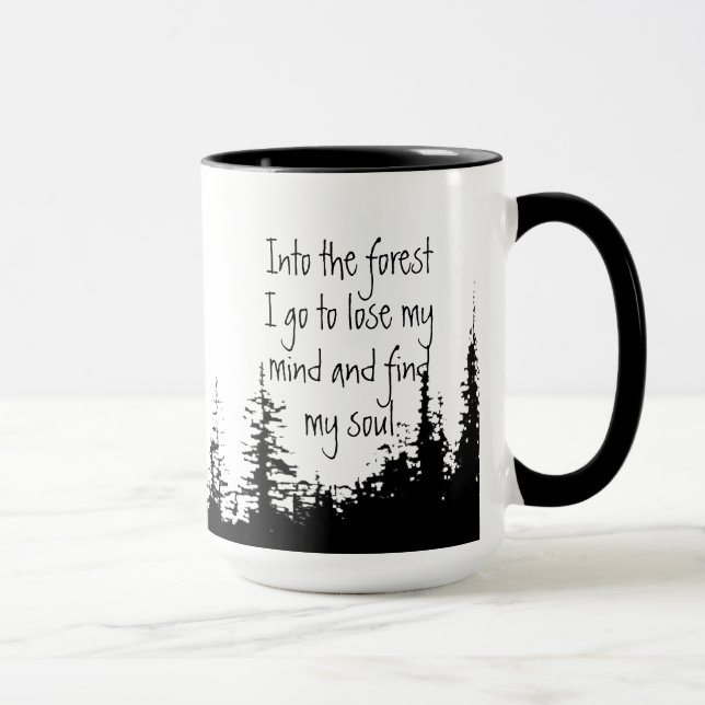 Taza En el bosque voy a una cita Inspiradora (Derecha)