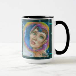 Taza En el mundo más allá del espacio Fantasía Retrato 