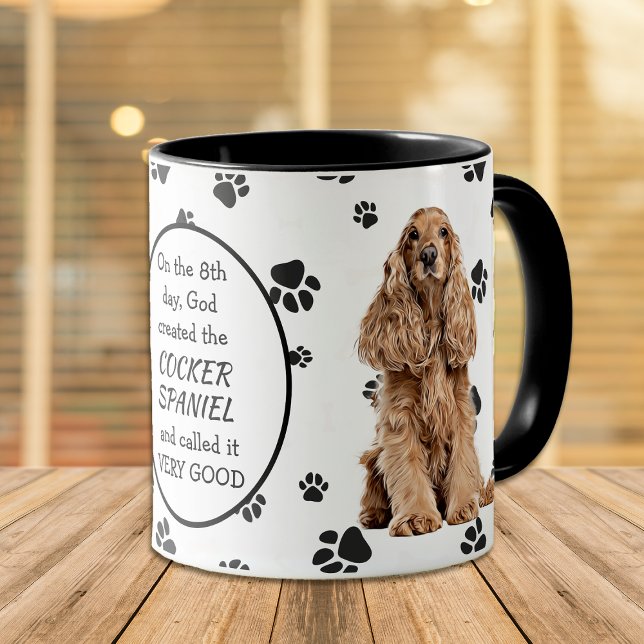 Taza En el octavo día Dios creó Cocker Spaniels (Subido por el creador)