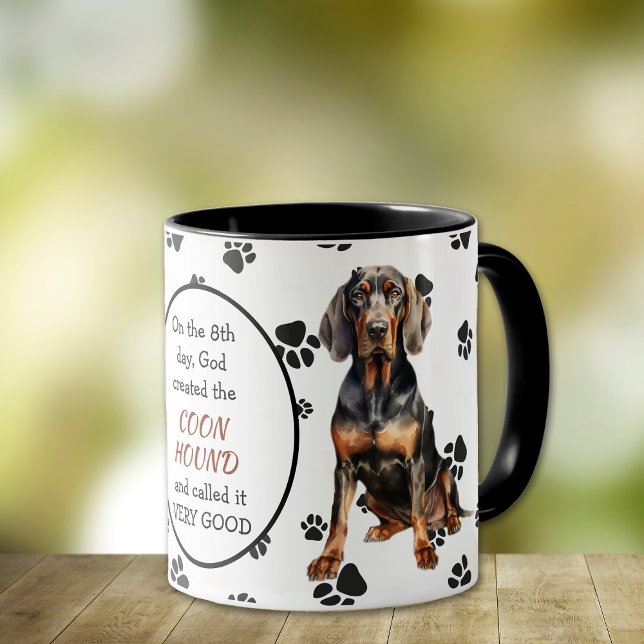 Taza En el octavo día Dios creó el Coonhound (Subido por el creador)
