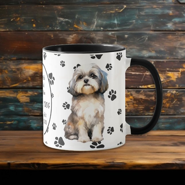 Taza En el octavo día Dios creó perros shih Tzu (Subido por el creador)