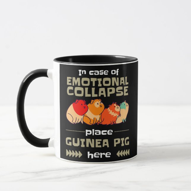 Taza En Funda Del Colapso Emocional De Cerdo De Guinea  (Izquierda)