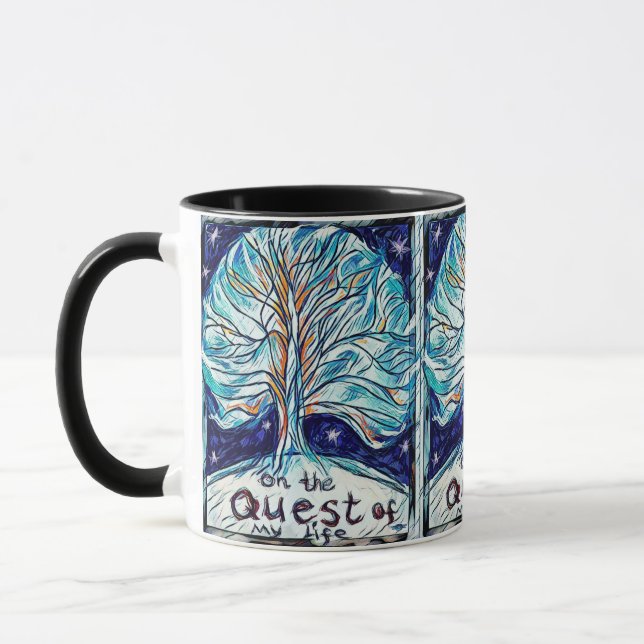 Taza En la búsqueda de mi vida - Árbol - Estrellas (Izquierda)