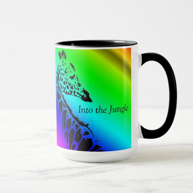 Taza En la selva (jirafa) ~ Café Mug (Derecha)