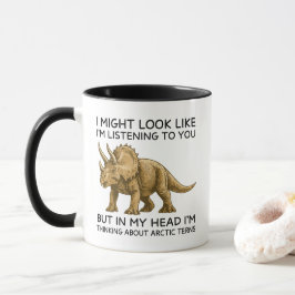 Taza En mi cabeza estoy pensando en Triceratops