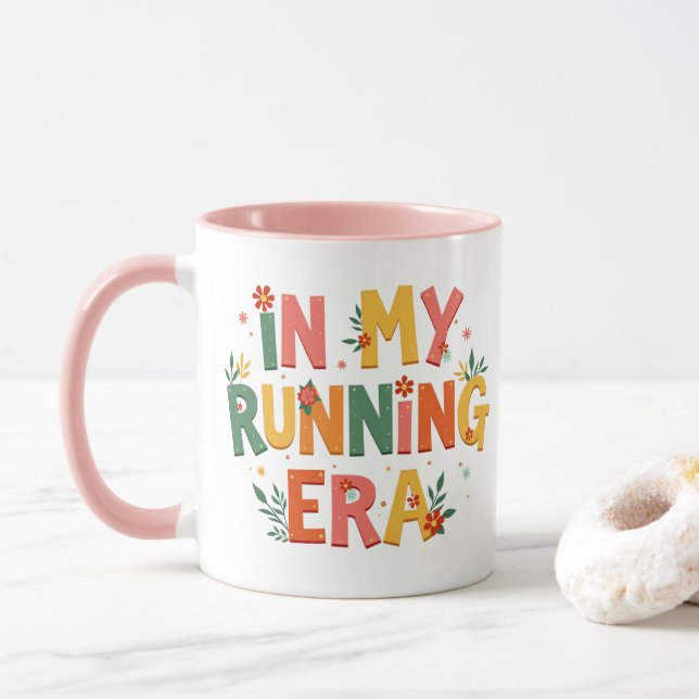 Taza En mi era de correr, divertido regalo para corredo (Con donut)