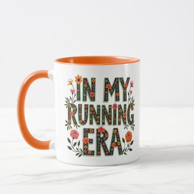 Taza En mi era de correr, divertido regalo para corredo (Izquierda)