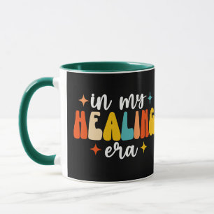 Taza En mi era de curación, conciencia de la salud ment