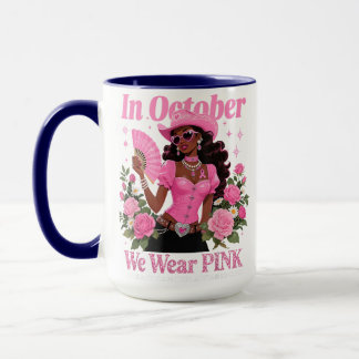 Taza En octubre, usamos arte de sensibilización de las