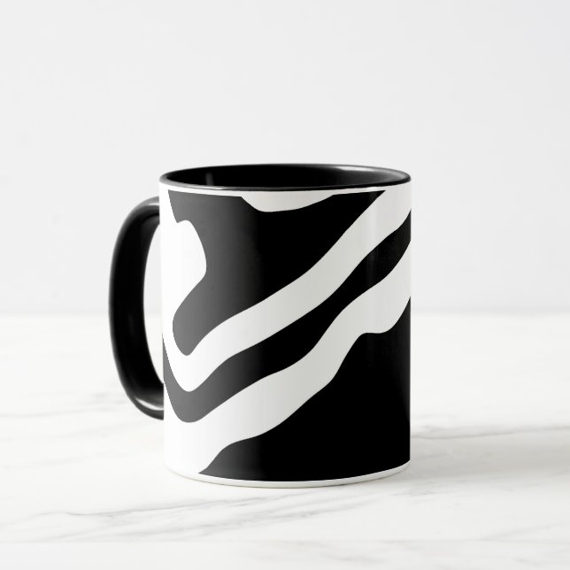 Taza En profundidad: Resumen en blanco y negro (Anverso izquierdo)