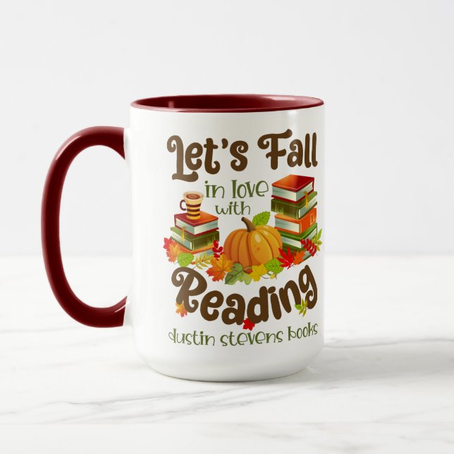 Taza Enamorado de leer libros de Dustin Stevens (Izquierda)