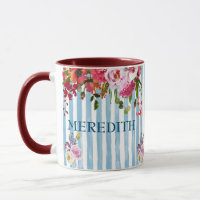 ENCANTADOR NOMBRE DE COLOR DE AGUA ELEGANTE MUG FL