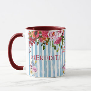 TAZA ENCANTADOR NOMBRE DE COLOR DE AGUA ELEGANTE MUG FL