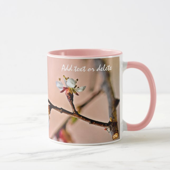 Taza Encantadores florecimiento de Apricot Japonés (Derecha)