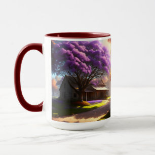Taza "Encanto Atemporal: Granja y el viejo jacarandá