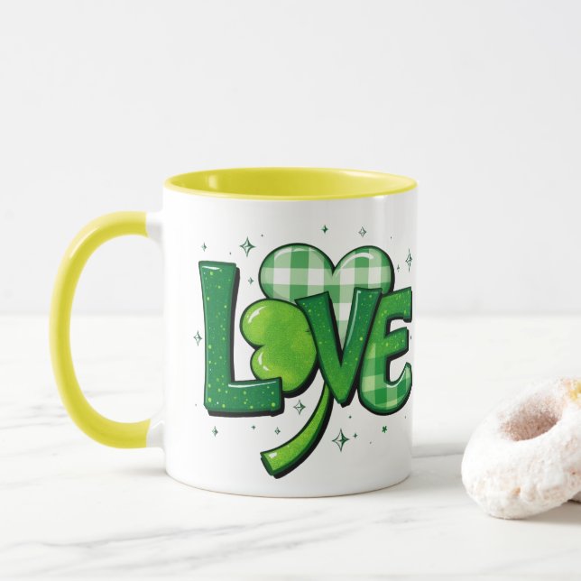 Taza Encanto de amor de San Patricio (Con donut)