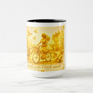Taza Encanto de Puentes Arqueados de Amsterdam Dorado