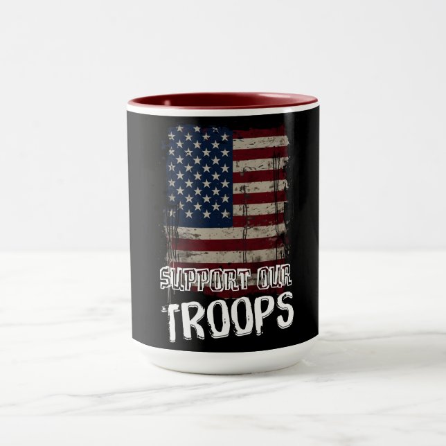 Taza Encender tu patriotismo apoyar a nuestras tropas-  (Centro)